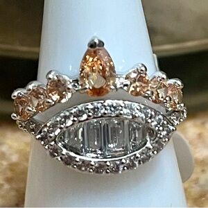 BP RBP5959 Hidden Surprises Smokey Topaz on Rhodium Ring